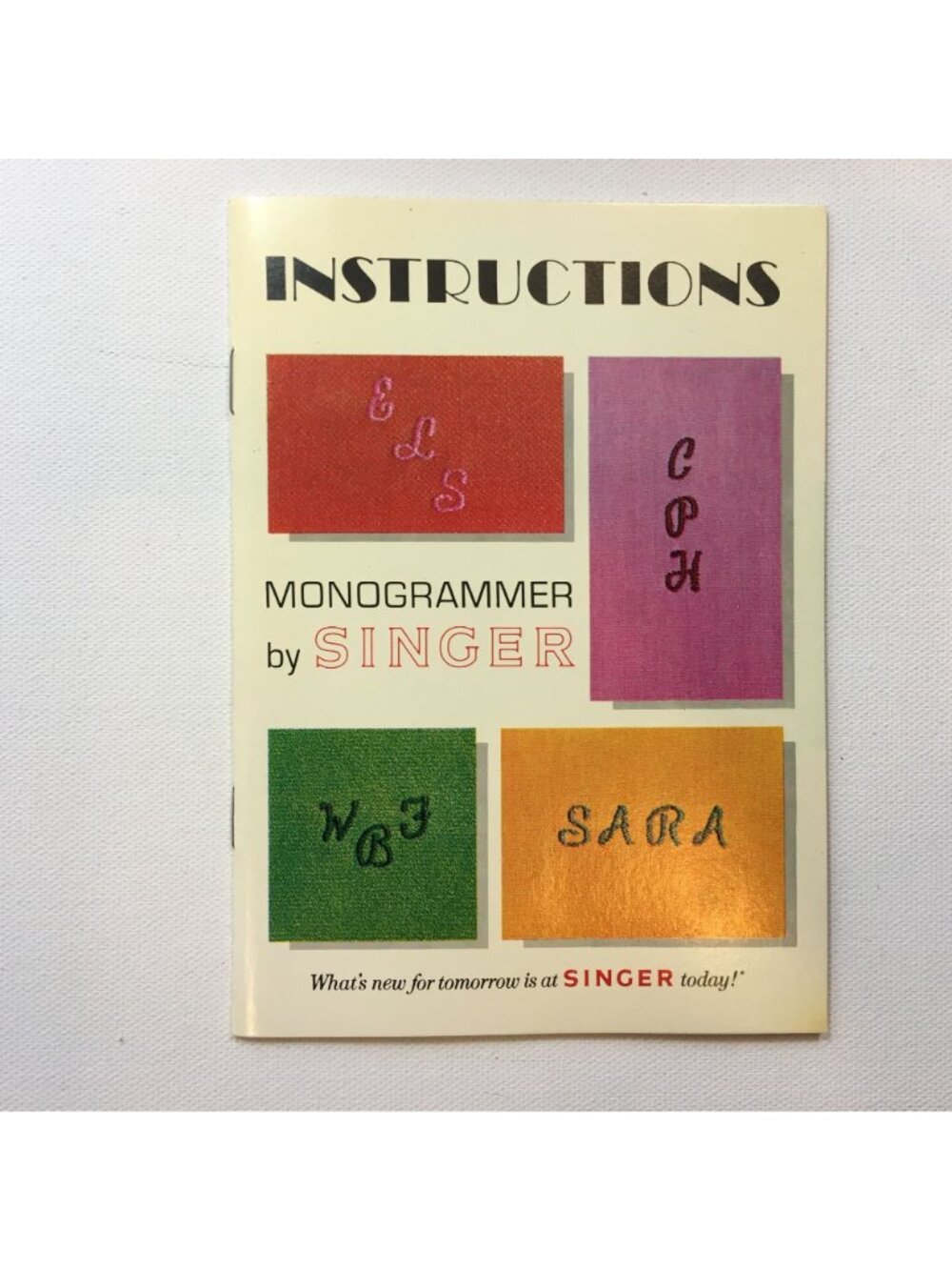 Vintage Singer Monogrammer Attachment 750 Series Zig-Zag Sewing Machines Manual - Picture 8 of 16